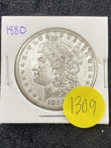 1880 Morgan Silver Dollar Coin (1 of 2)