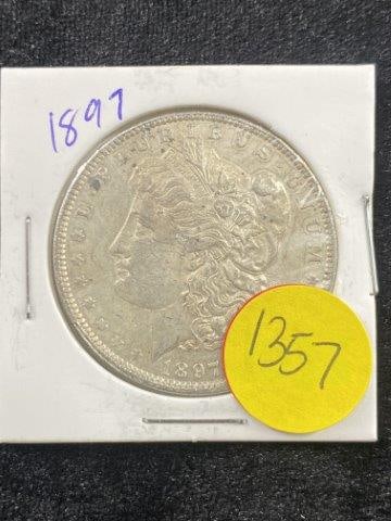 1897 Morgan Silver Dollar Coin (1 of 2)