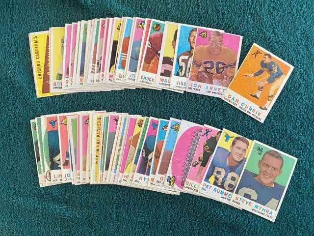 1959 Topps Football Cards Partial Set (1 of 1)