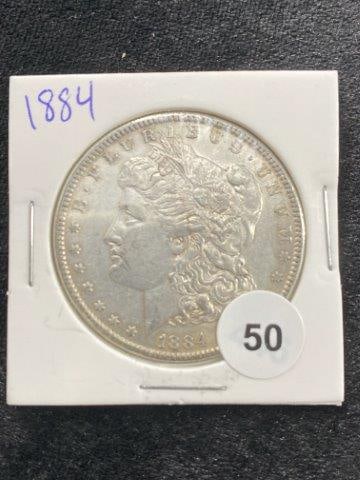 1884 Morgan Silver Dollar Coin (1 of 2)