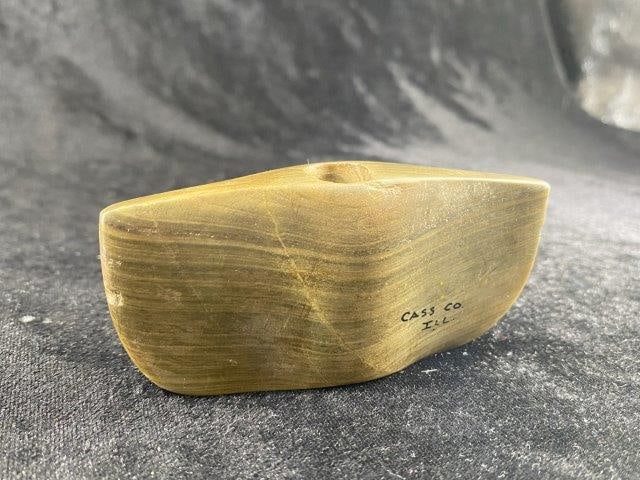 Slate Bannerstone from Cass County, Illinois Indian Artifact Arrowhead (1 of 5)