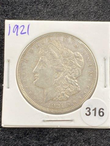 1921 Morgan Silver Dollar Coin: KEY WORDS: INDIAN ARTIFACT ARTIFACTS ARROWHEAD ARROWHEADS NATIVE AMERICAN MISSISSIPPIAN QUAPAW CADDO POTTERY COINS MORGAN DOLLAR PEACE DOLLAR SILVER COINS Arkansas. Now taking in consignments for pre-