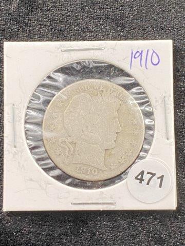 1910 Barber Half Dollar Coin (1 of 2)