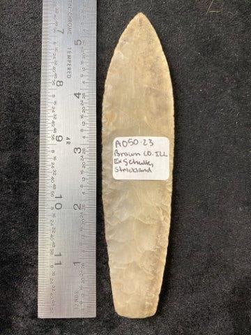 Agate Basin 5&3/8" from Brown County, Illinois High Grade Z Tone Cobden Chert ex - Sam Johnson ex - (1 of 3)