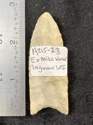 2 & 5/8" Clovis ex - Mike Hoiser found in Missouri Indian Artifact Arrowhead (1 of 3)