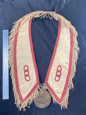 John Quincy Adams Presidential Peace Medal dated 1825 with Presentation Collar (1 of 6)
