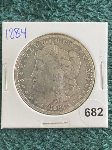 1884 Morgan Silver Dollar Coin (1 of 2)