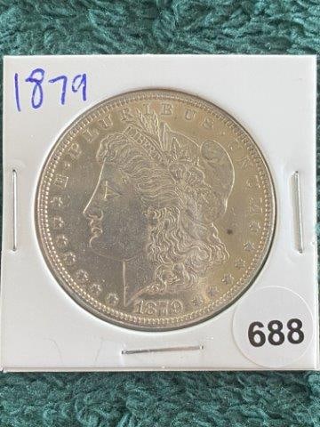1879 Morgan Silver Dollar Coin (1 of 2)