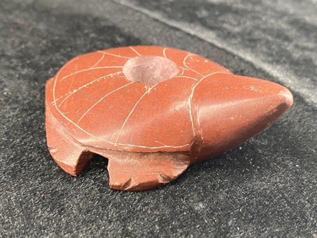 Catlinite Turtle Pipe Indian Artfact Arrowhead (1 of 5)