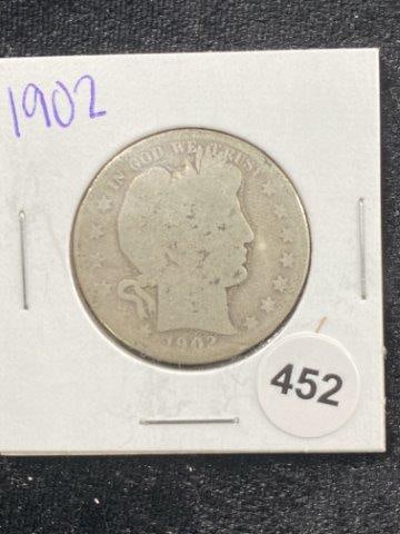 1902 Barber Half Dollar Coin (1 of 2)