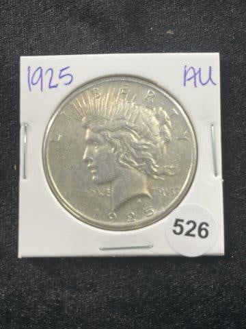 1925 AU Peace Silver Dollar Coin (1 of 2)