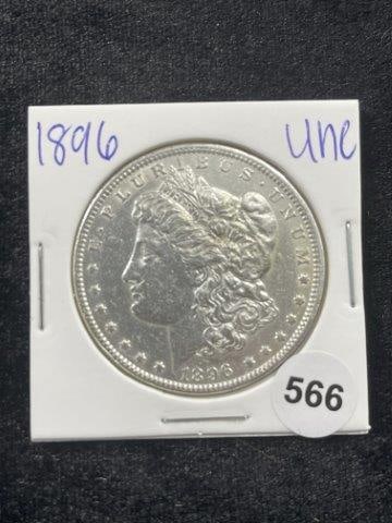 1896 UNC Morgan Silver Dollar Coin (1 of 2)
