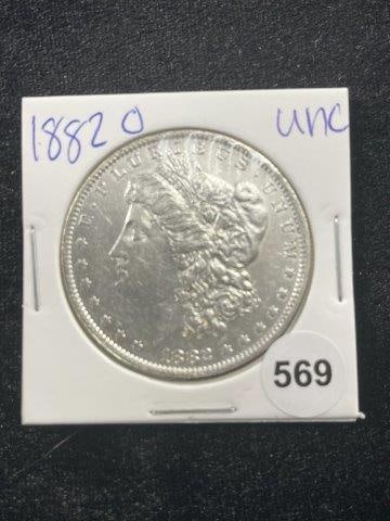 1882 O UNC Morgan Silver Dollar Coin (1 of 2)