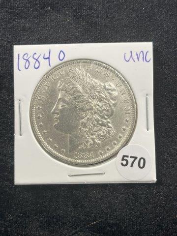 1884 O UNC Morgan Silver Dollar Coin (1 of 2)