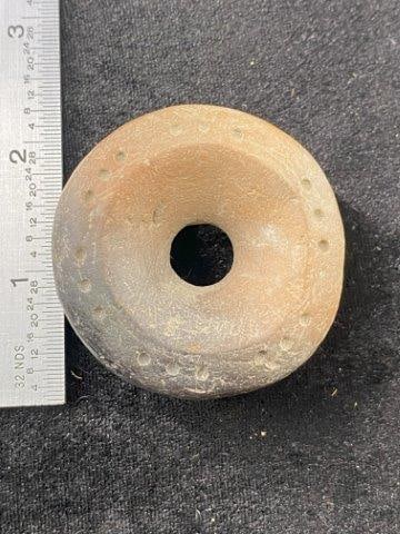 Pottery Ear Spool Indian Artifact Arrowhead (1 of 3)