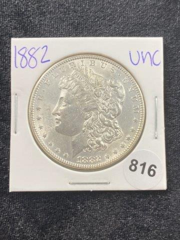 1882 UNC Morgan Silver Dollar Coin (1 of 2)