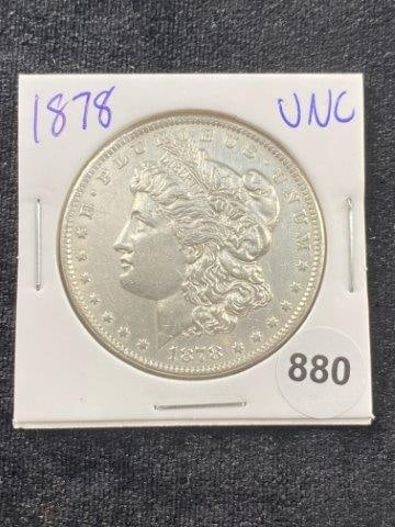 1878 UNC Morgan Silver Dollar Coin (1 of 2)