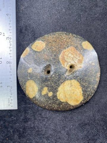 Gorget Indian Artifact Arrowhead: KEY WORDS: INDIAN ARTIFACT ARTIFACTS ARROWHEAD ARROWHEADS NATIVE AMERICAN MISSISSIPPIAN QUAPAW CADDO POTTERY COINS MORGAN DOLLAR PEACE DOLLAR SILVER COINS Arkansas. Now taking in consignments for pre-