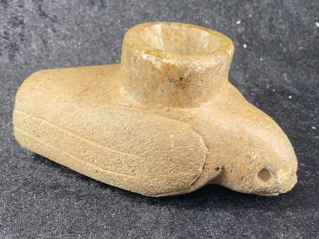 Hawk Effigy Stone Pipe Indian Artifact Arrowhead (1 of 7)