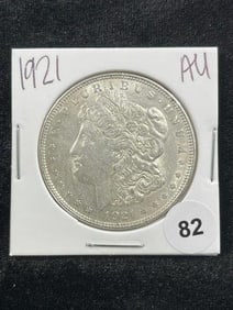 1921 AU Morgan Silver Dollar Coin