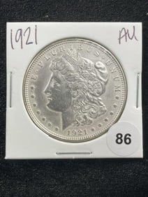 1921 AU Morgan Silver Dollar Coin