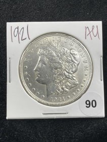 1921 AU Morgan Silver Dollar Coin