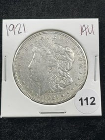 1921 AU Morgan Silver Dollar Coin
