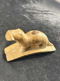 Hopewell Ceramic Pipe Indian Artifact Arrowhead
