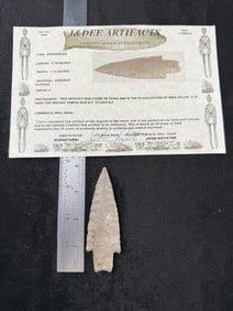 Perdenales with John Royster COA from Texas ex - Mike Miller Collection Indian Artifact Arrowhead