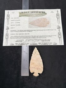 Tang Knife with John Royster COA from Ohio ex - Harry Folks Collection Indian Artifact Arrowhead