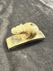 Stone Hopewell Bear Effigy Pipe Indian Artifact Arrowhead