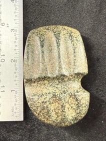 Fluted Miniature Grooved Axe Indian Artifact Arrowhead