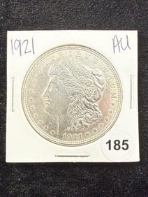 1921 AU Morgan Silver Dollar Coin