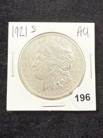 1921 S AU Morgan Silver Dollar Coin