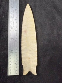 Large Novaculite Dalton Indian Artifact Arrowhead