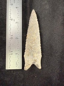 Dalton Indian Artifact Arrowhead