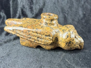 Stone Hawk Effigy Pipe Indian Artifact Arrowhead
