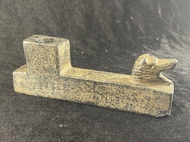 Stone Wolf  Effigy Pipe Indian Artifact Arrowhead