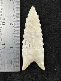 Dalton Indian Artifact Arrowhead