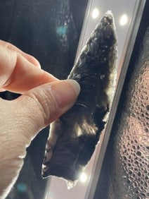 Obsidian Clovis Indian Artifact Arrowhead