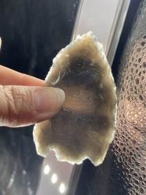 Obsidian Base Tang Indian Artifact Arrowhead