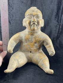 Pre-Columbian Human Effigy Pottery Vessel Indian Artifact Arrowhead