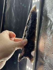 Obsidian Spear Indian Artifact Arrowhead