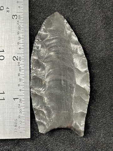 Obsidian Clovis Indian Artifact Arrowhead (1 of 3)