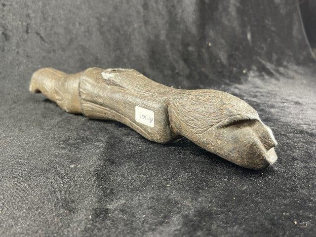 Human Effigy Stone Pipe broken & glued Indian Artifact Arrowhead (1 of 10)