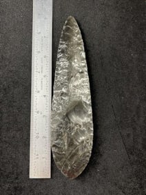 Obsidian Spear Point Indian Artifact Arrowhead