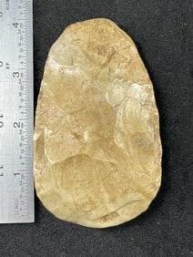 Chipped Hoe with nice polish Indian Artifact Arrowhead