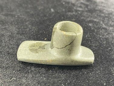 Miniature Hopewell Pipe with Bowl Damage Indian Artifact Arrowhead