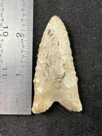 Dalton Indian Artifact Arrowhead