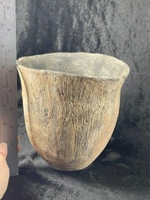 Caddo Jar has repair Indian Artifact Arrowhead